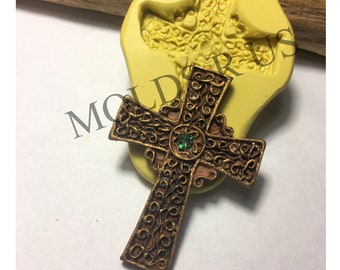 Ornate Cross flexible silicone mold