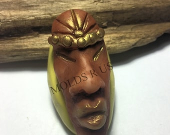 Goddess face altered art face art deco flexible silicone mold
