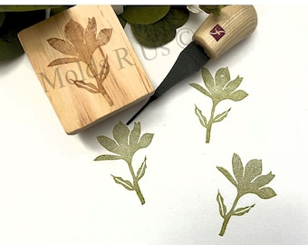 Rubber stamp Magnolia Flower