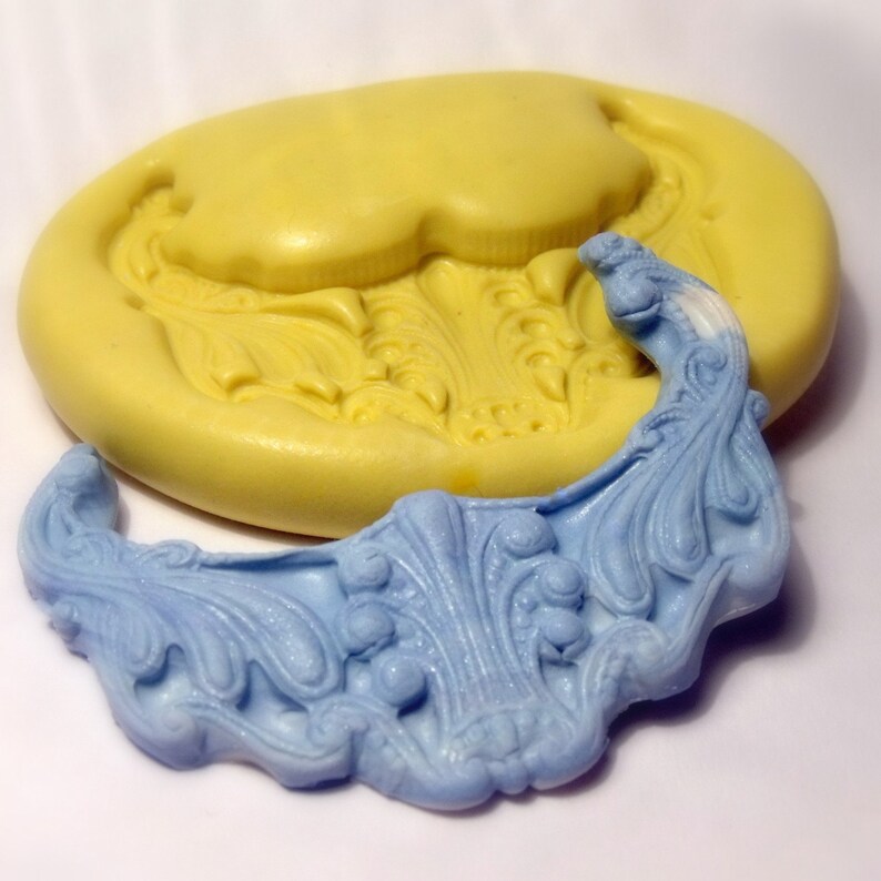 flexible silicone push mold craft dessert mini food soap mold resinjewelry and more. large victorian corner mold
