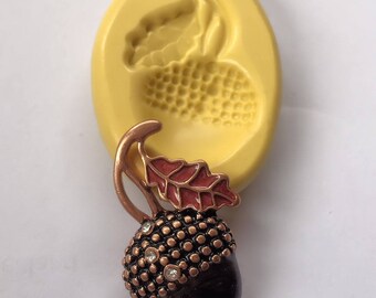 Acorn Flexible silicone mold- fondant, wax, clay, resin, sweets, Chocolate and more