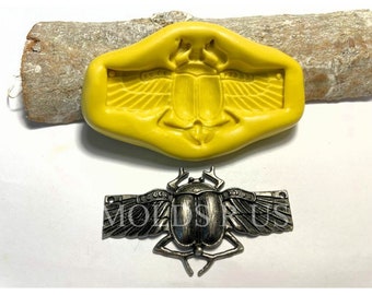 Egyptian Scarab Beetle  sarcophagus mummy mold - flexible silicone mold / craft/ dessert/ mini food / soap mold/ resin/jewelry and more.