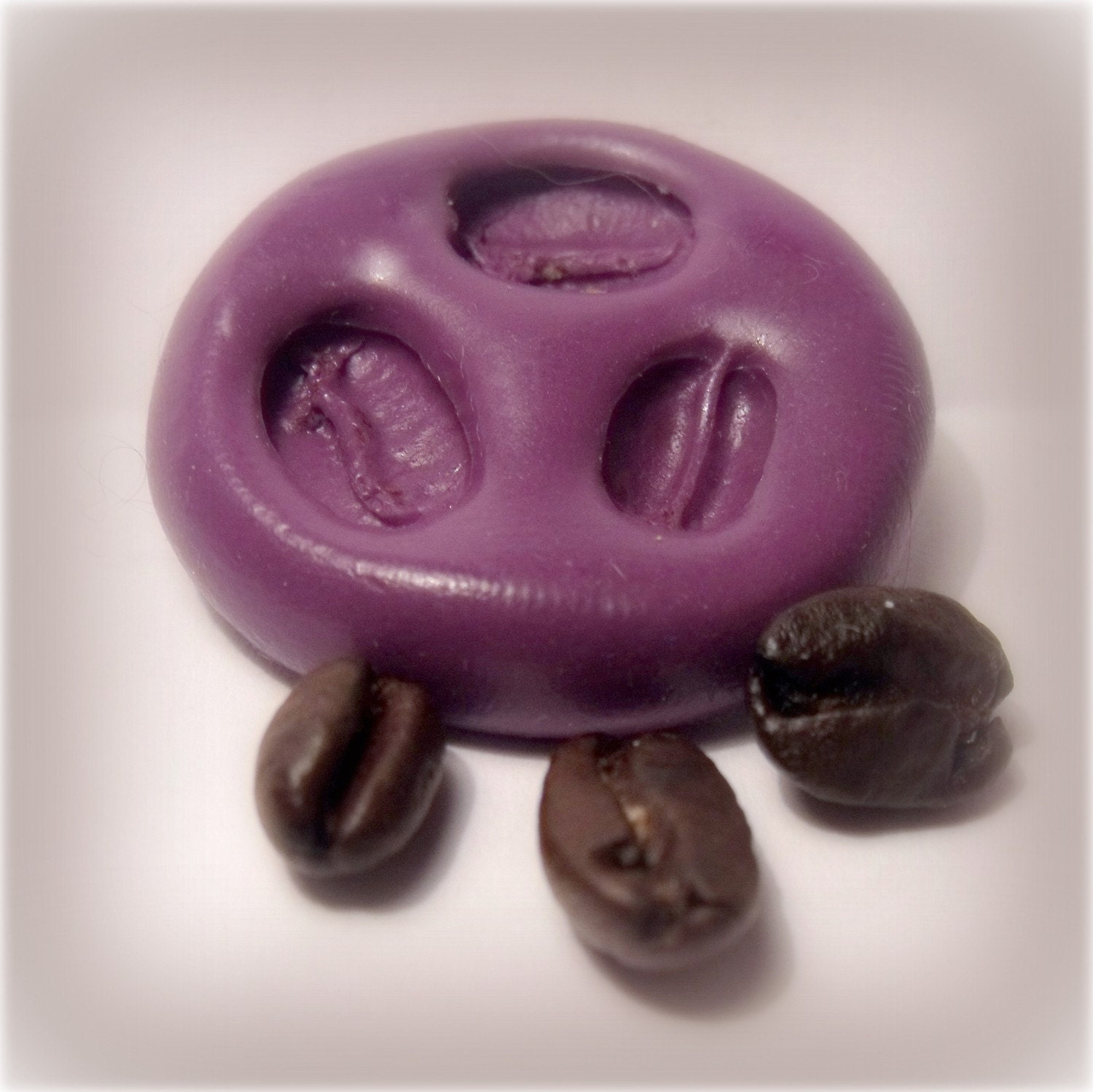 kawaii coffee beans flexible silicone push mold / craft/ Etsy