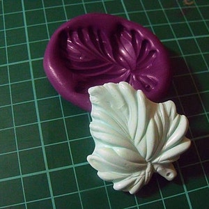 Hoja grande de textura Flexible de silicona push molde-fondant, cera, alimentos en miniatura, decoden, arcilla, resina, dulces, pmc