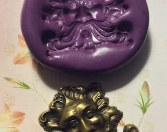 Green man Flexible silicone mold / mould