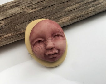 Face altered art face art deco flexible silicone mold