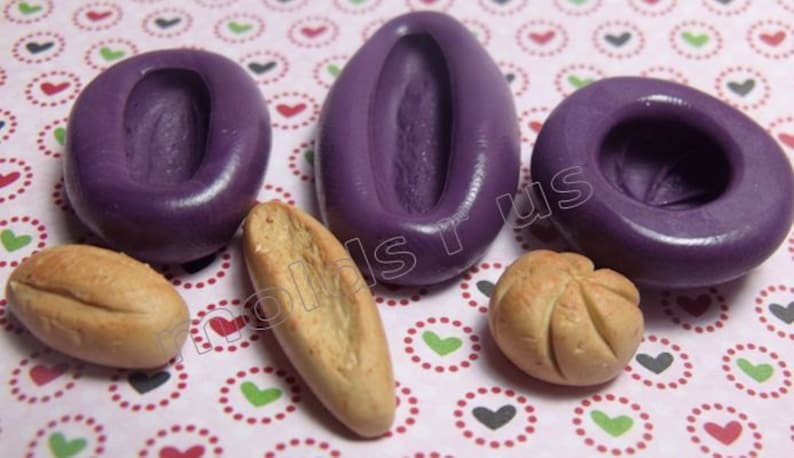 Kawaii bread set flexible silicone mold mould
