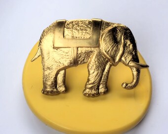 Elefante con manta flexible molde de silicona