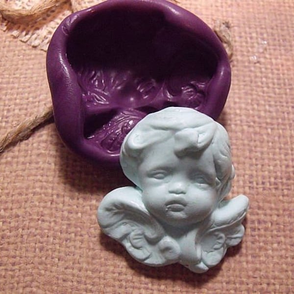 Angel Flexible silicone push mold- fondant, wax, miniature foods, decoden, clay, resin, sweets, pmc