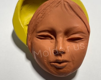 Face silicone mold / doll art flexible silicone mold / mould