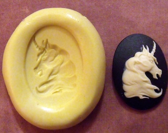Einhorn-Kopf - flexible Silikon Mini Food / / Schmuck / Harz und vieles mehr...