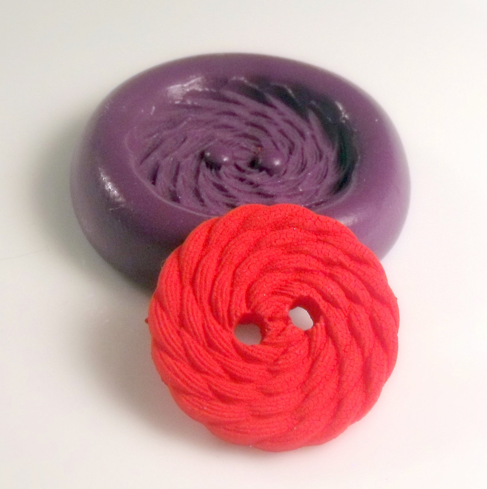 Twisted Rope Button Mold Flexible Silicone Push Mold / Craft/ Etsy
