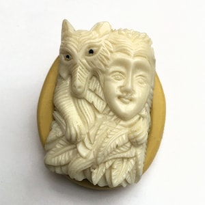 Native Woman and wolf flexible silicone mold / mould