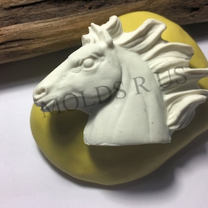 Horse Head mold- flexible silicone push mold / craft/ dessert/ mini food / soap mold/ resin/jewelry and more......