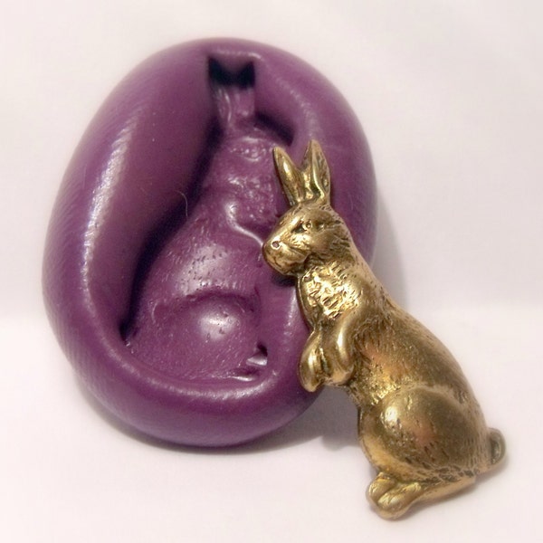 kawaii rabbit mold mould- flexible silicone push mold / craft/ dessert/ mini food / soap mold/ resin/jewelry and more...