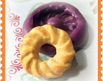 Kawaii French Cruller flexible silicone mold /mould