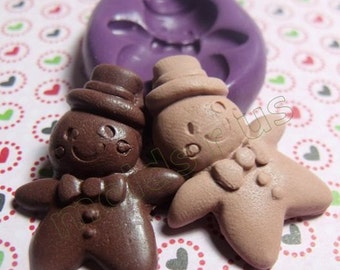 Gingerbread man cookie flexible silicone mold / mould