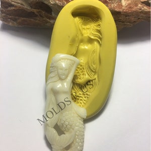 Mermaid flexible silicone mold /clay, resin, sweets, pmc,Fondant, wax and more