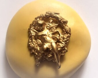 Cherub on Wreath flexible silicone push mold / craft/ dessert/ mini food / resin/jewelry and more..