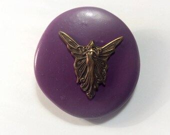 Fairy woman mold # 2 - flexible silicone push mold Fondant / cake decoration /craft/ dessert