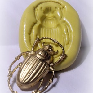 EGYPTIAN SCARAB BEETLE mold- flexible silicone push mold / craft/ dessert/ mini food / resin/jewelry and more......