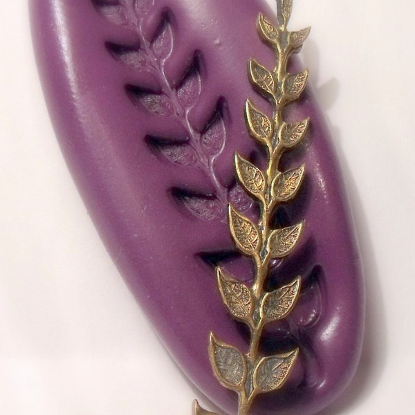 kawaii leaf branch mold - flexible silicone push mold / craft/ dessert/ mini food / soap mold/ resin/jewelry and more.