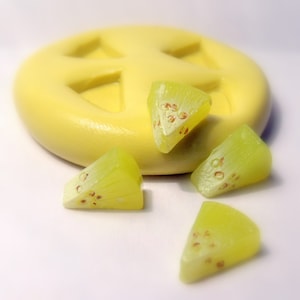 miniature fruit slices mold- flexible silicone push mold / craft/ dessert/ mini food /  resin/jewelry and more.