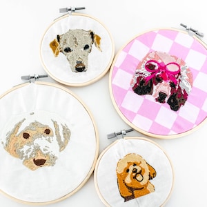 Custom Embroidered Pet Portrait