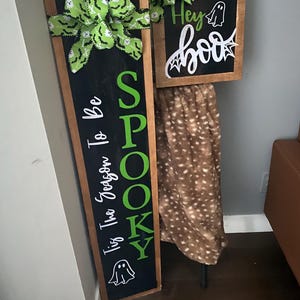 Handmade Halloween Porch Sign Set: &#39;Tis the Season to be Spooky&#39;