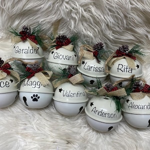 Personalized Sleigh Bell Ornament: Farmhouse Christmas Decor