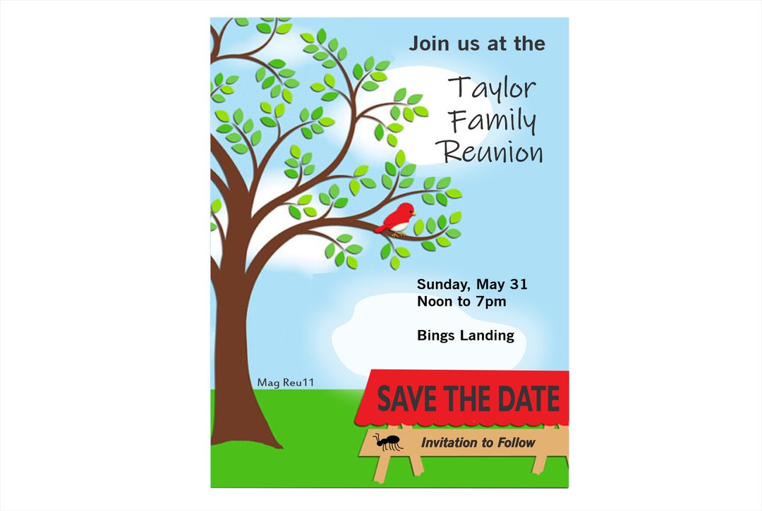Spring Reunion Save the Date Sold in Qty of 24 Etsy