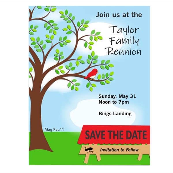 Spring Reunion Save the Date Magnets Sold in Qty of 24