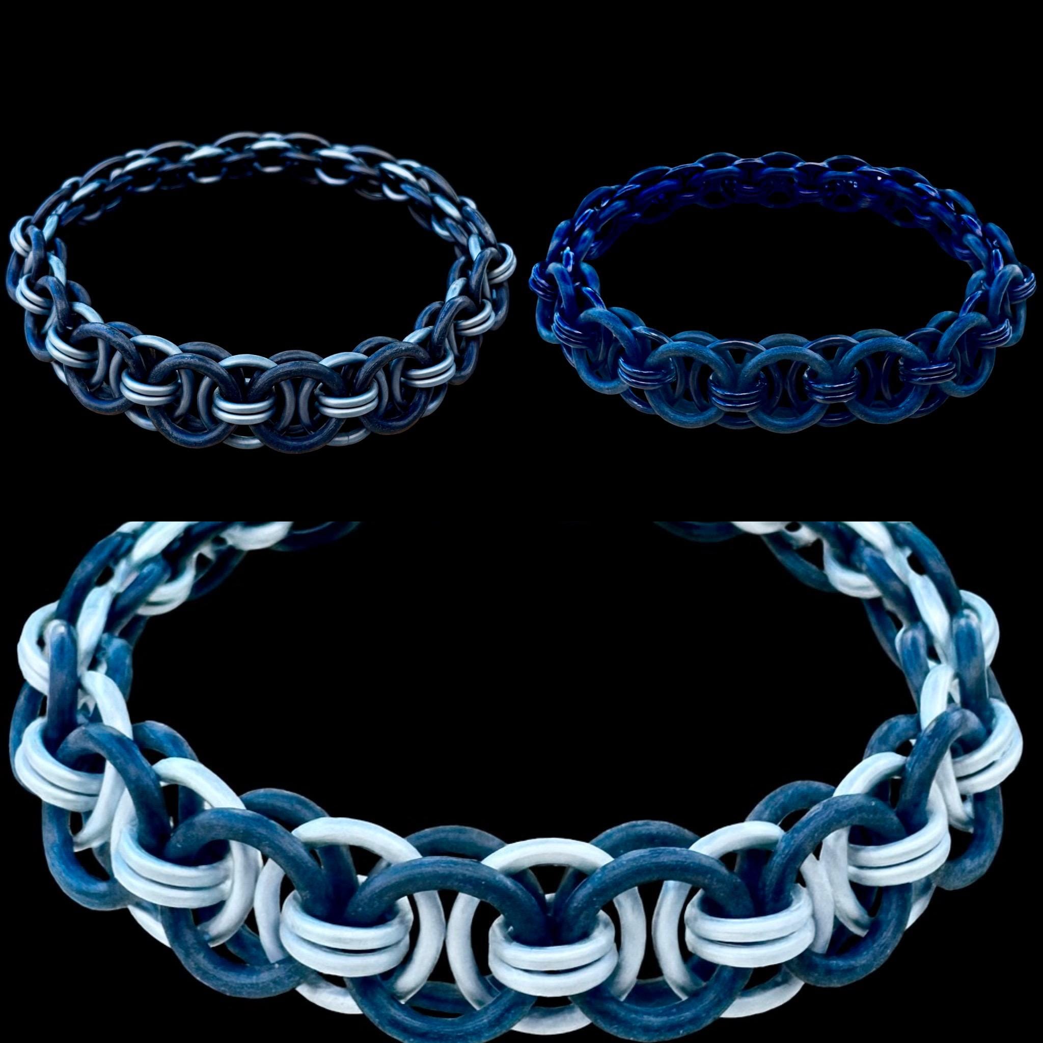 Harvest Moon Gold Stretchy Chainmaille Clasp-less Bracelet - Thumbnail 4