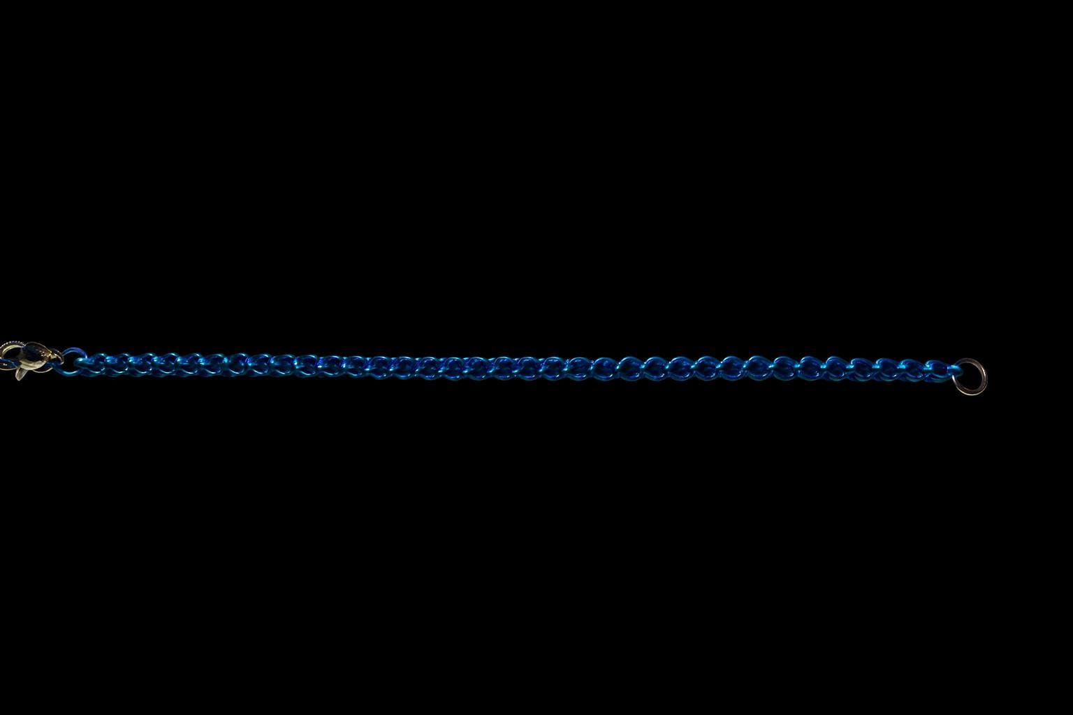Turquoise Blue JPL Anodized Aluminum Chainmail Bracelet/Anklet With Lobster Clasp - Thumbnail 2