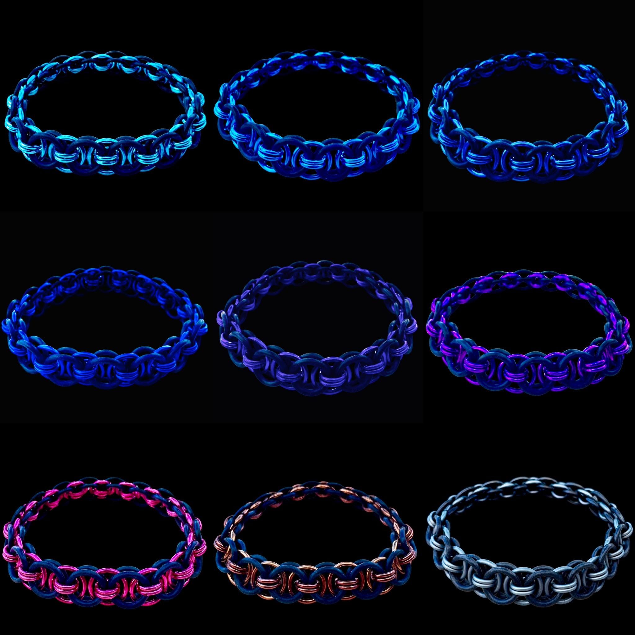 Harvest Moon Gold Stretchy Chainmaille Clasp-less Bracelet - Thumbnail 3