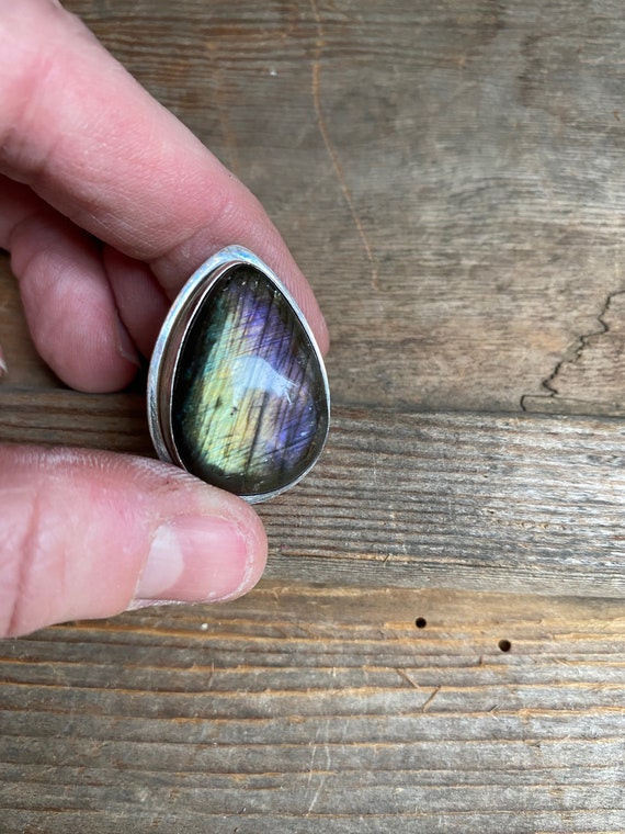 Silver with Labradorite ring