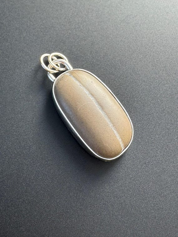 Beach stone pendant