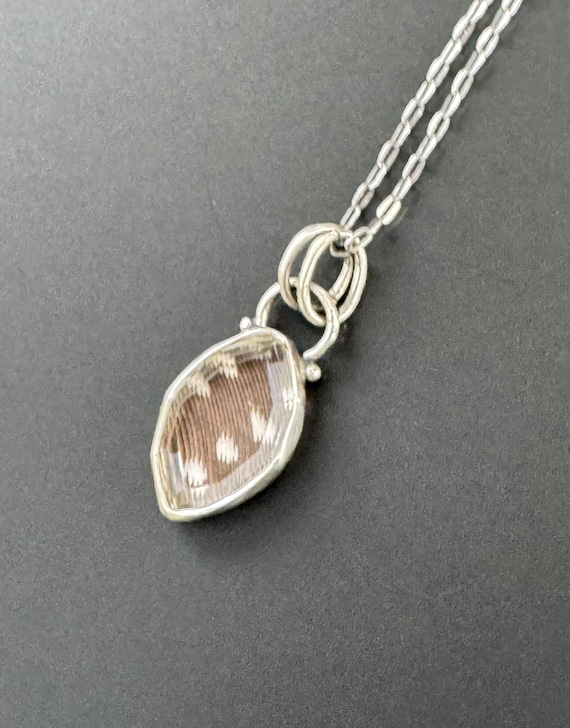 Feather and Clear quartz necklace