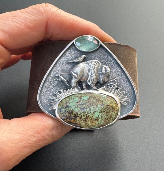 Bluebell and the buffalo leather cuff