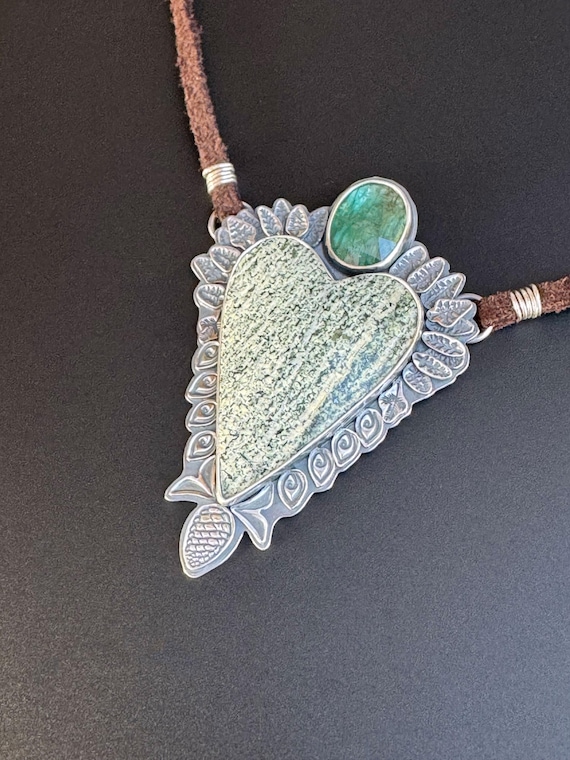 Forest healing heart pendant
