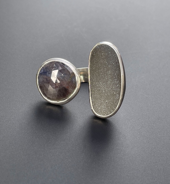 Sapphire and stone ring