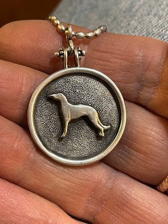Greyhound coin necklace
