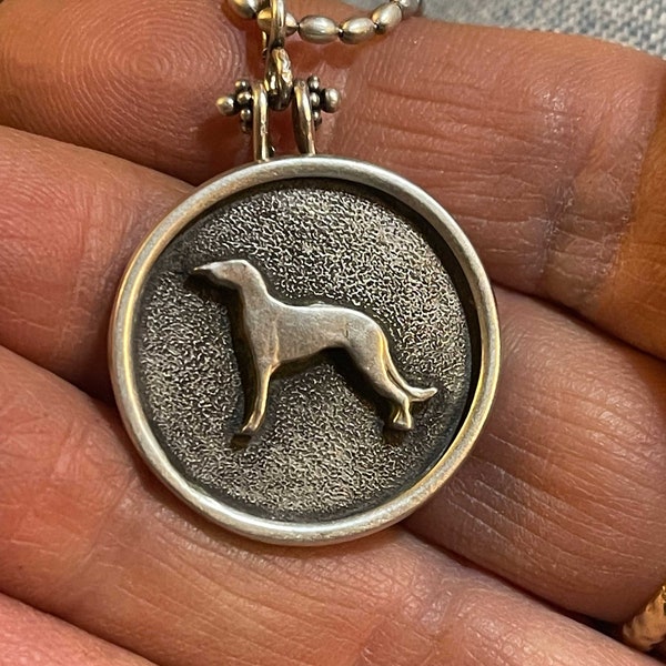 Greyhound coin necklace