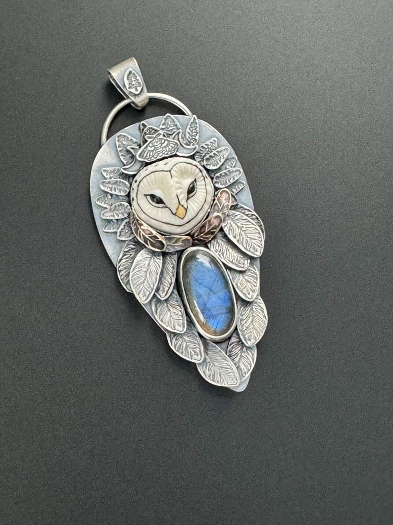 Lab Amulet Owl Amulet With Labradorite - Etsy