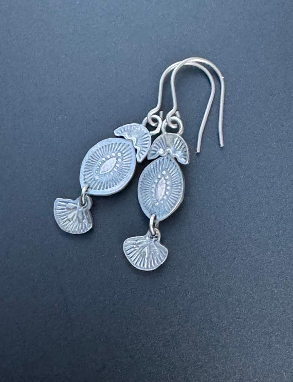 Hand stamped earrings