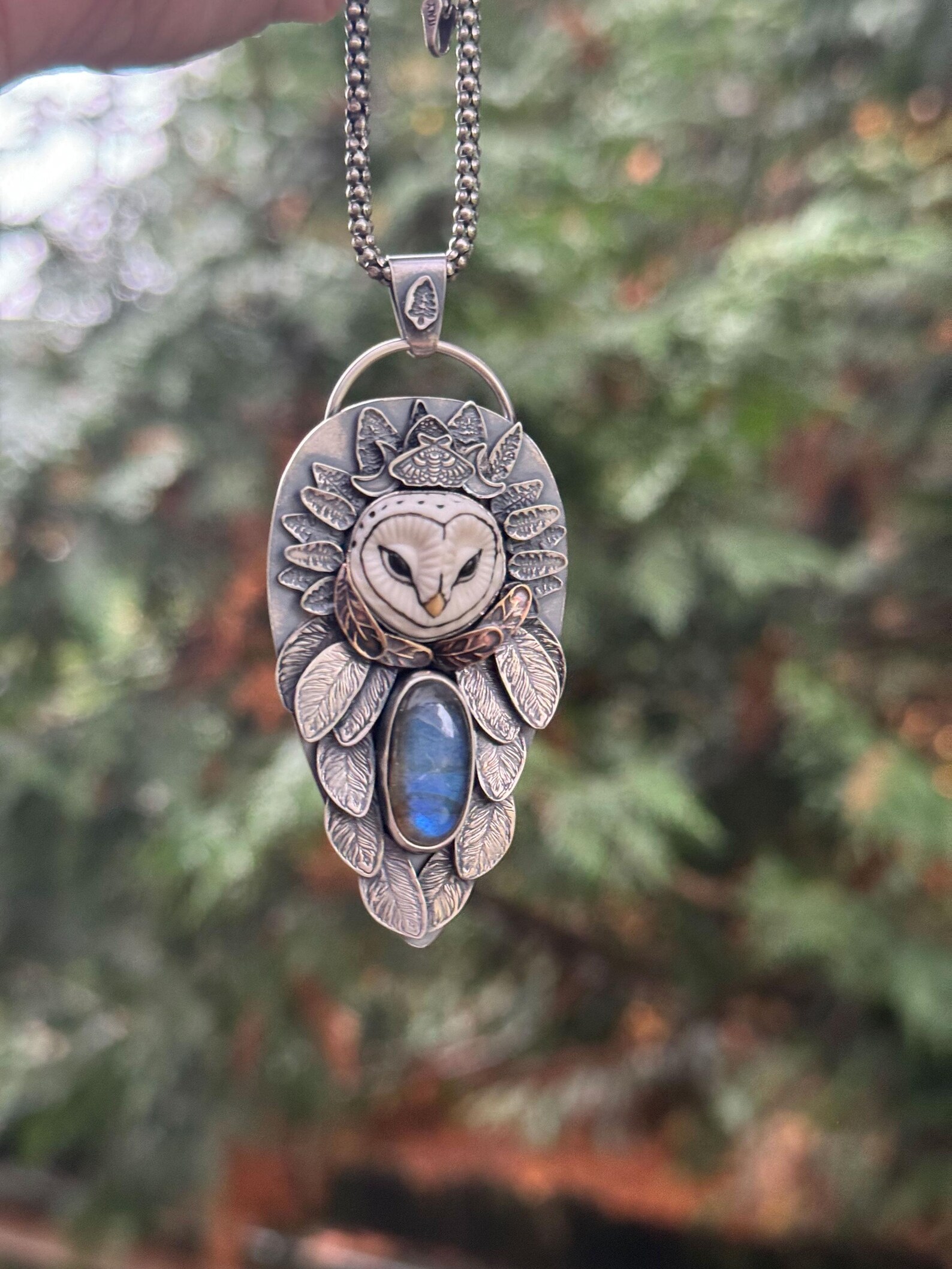 Lab Amulet Owl Amulet With Labradorite - Etsy