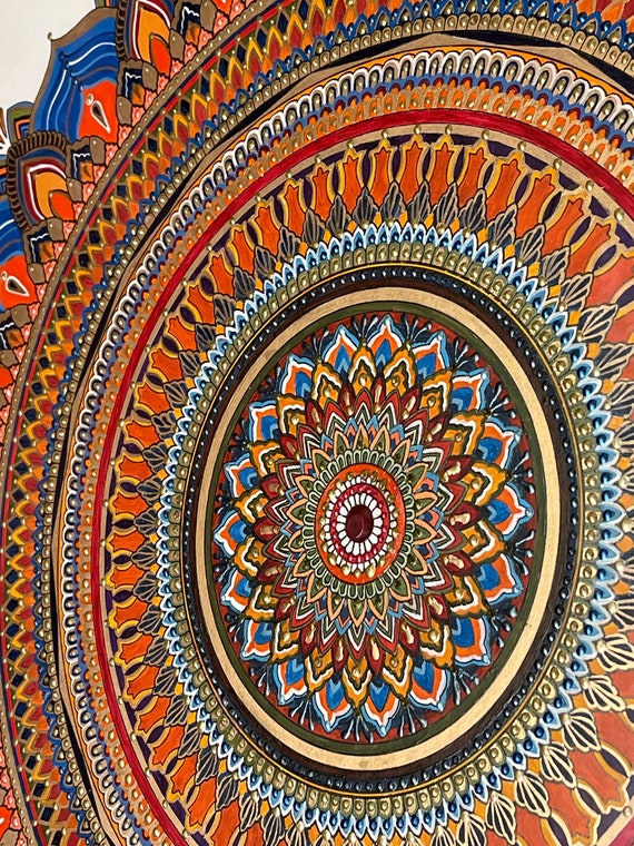 Mandrin mandala 18x18 in