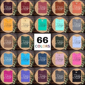 Comfort Colors 1717 T-Shirt Mockup Bundle: 66 Garment-Dyed Flatlay Colors (Digital Download)