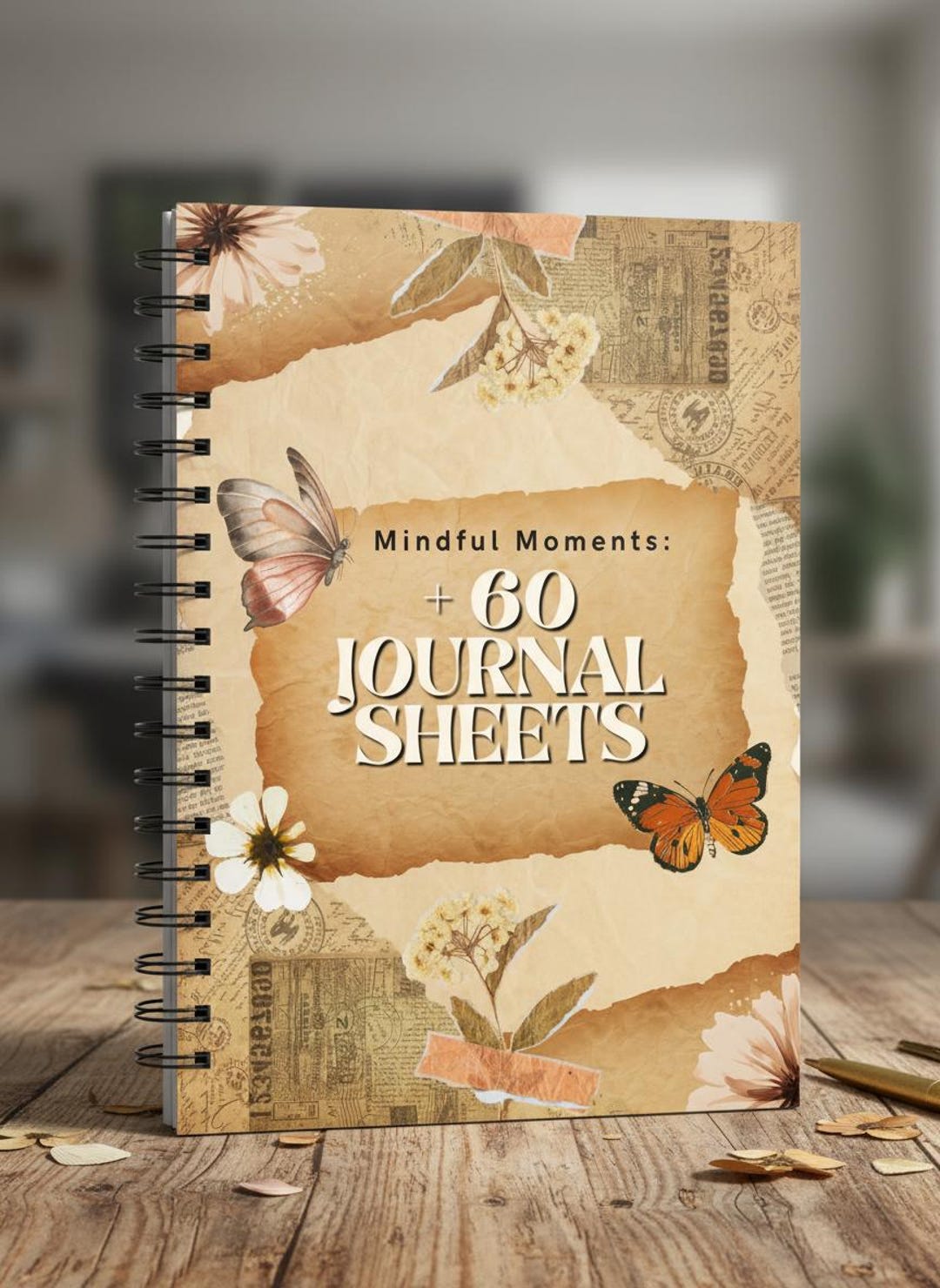 Chapter 60 Journal Vintage Digital Journal Template Printable | 60 Life Tracker Sheets ...