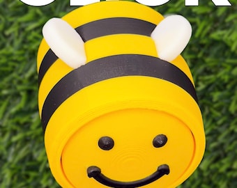 Portachiavi con clicker rilassante, giocattolo antistress a forma di ape, pulsante antistress, simpatico giocattolo da scrivania, giocattolo sensoriale per ADHD, regalo fatto a mano